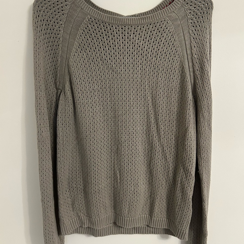 Banana Republic Heritage Gray Knit Sweater Large Pullover granola cottage vsco